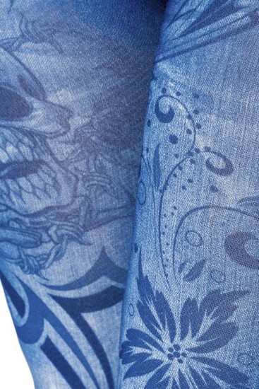 Leggings in Jeansoptik blau