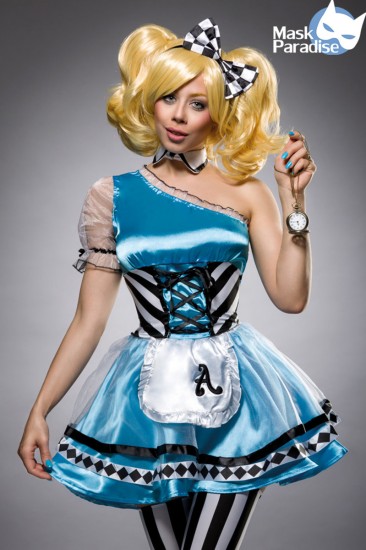 Verspieltes Alice-Kostüm Set Blau