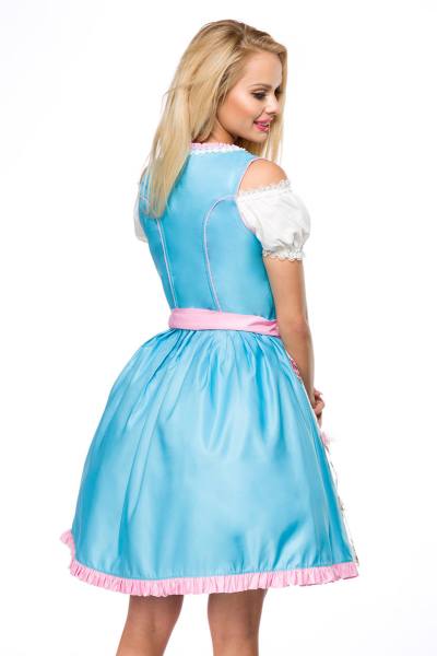 Dirndl mit transparente Blumenschürze