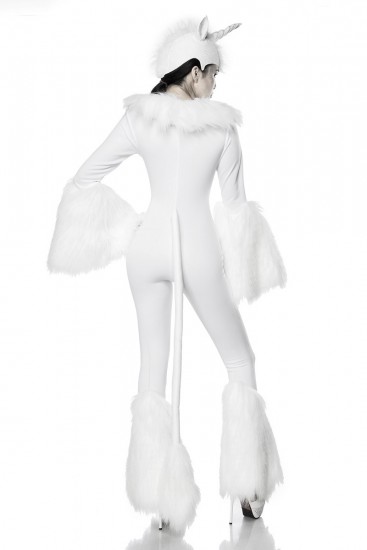 Einhorn-Kostüm in Weiß mit langen Ärmeln