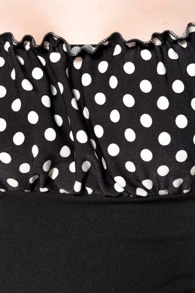 Jersey-Top Schulterfrei mit Dots