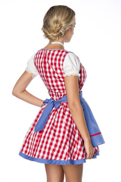 Klassisches Trachten-Minidirndl rot-blau kariert