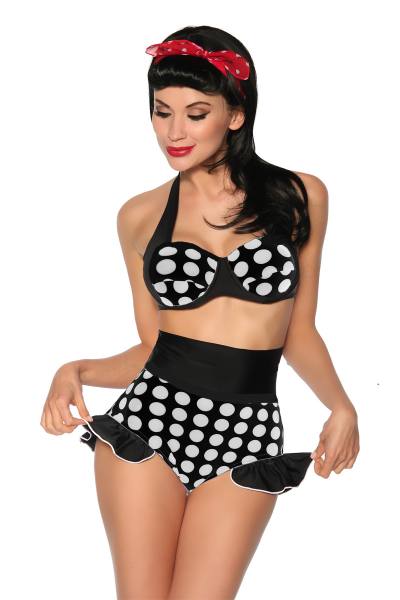 Vintage Push-up-Bikini mit Dots