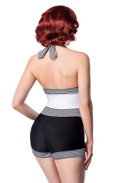 Retro Swimsuit in schwarz/weiß