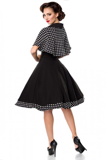 Schöne Petticoat Retro-Kleid mit Cape