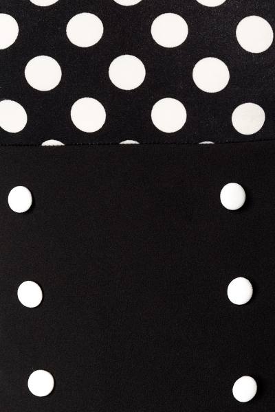 Schulterfreie Retro-Bluse mit Dots