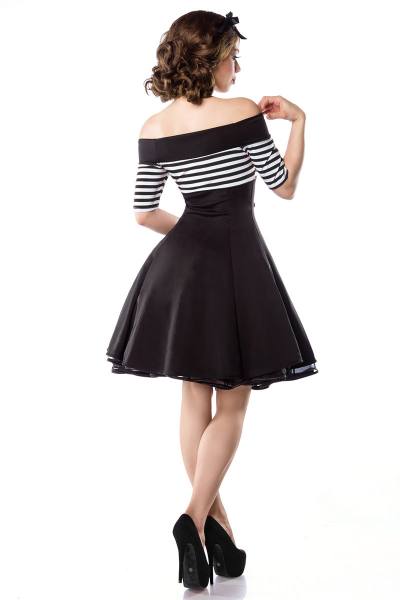 Vintage Cocktailkleid mit streifen oder dots, Schulterfrei
