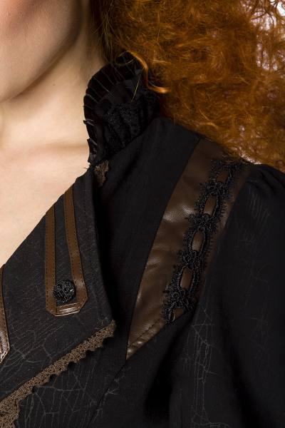 Frack Mantel in Gothic Stil mit Revers