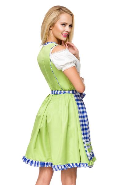 Unterbrust-Dirndl mit Karierte Schürze in blau