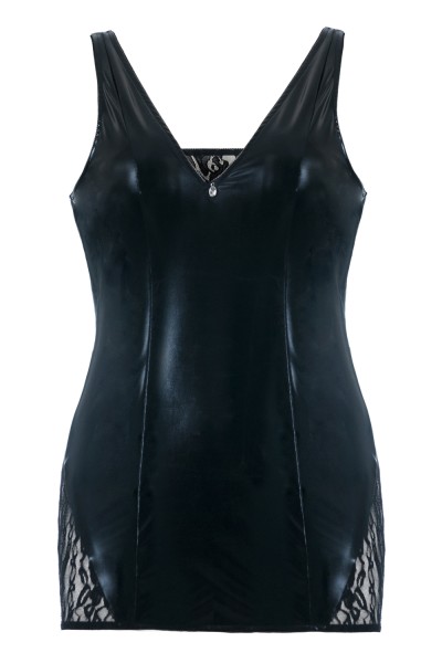 Andalea Sexy Base SB/1002 Wetlook Chemise mit Spitze | Plus Size Dessous