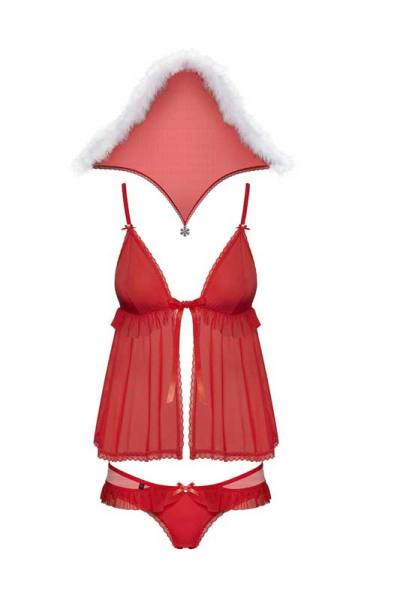 Babydoll Weihnachtskostüm mit Kapuze