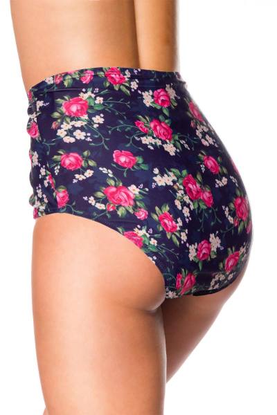 High Waist Badehöschen in blumenmuster