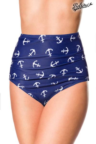 High Waist Badehöschen in blau