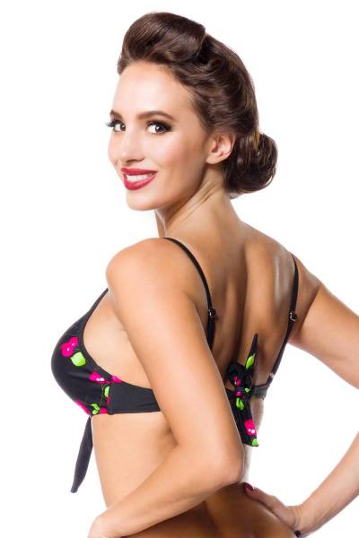 Bikinioberteil Swim Bra in schwarz/pink