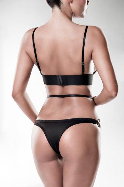 Schwarzes Braletten Set mit Spitze