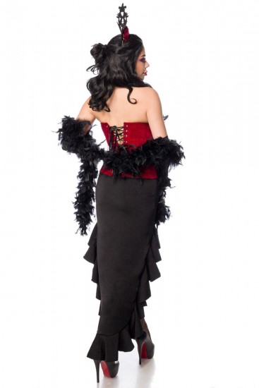 Burlesque Queen Kostüm mit Federn