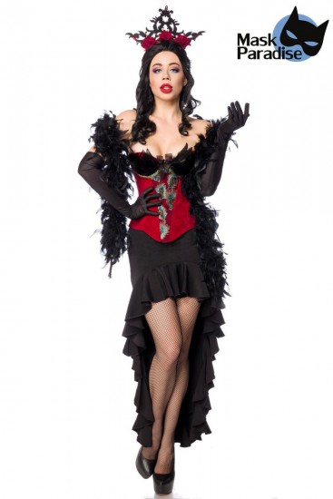 Burlesque Queen Kostüm mit Federn