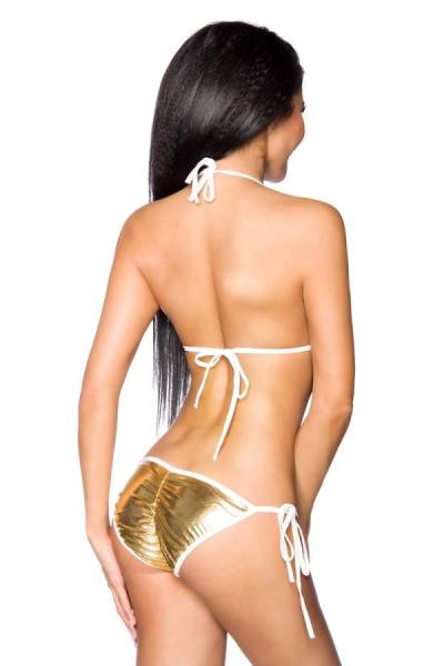 Glanzvoller Metallic-Look Bikini, Mikrokini