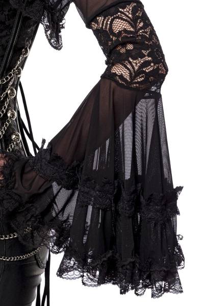 Gothic-Bolero mit Spitze und Rüschen