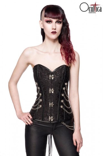 Gothic/Punk-Corsage aus Brokat