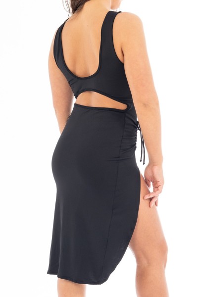 halblanges Kleid Schwarz