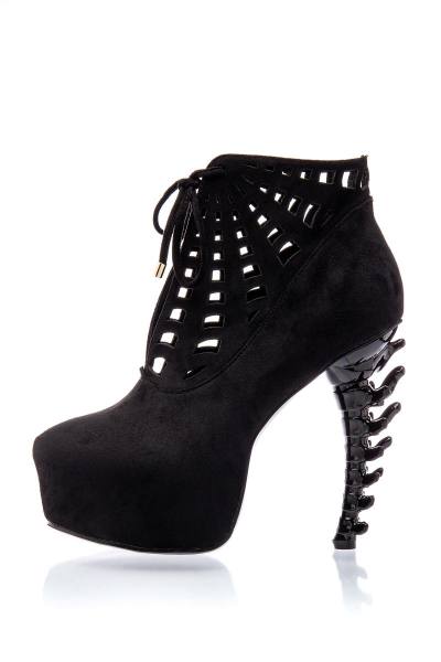 High Heel Ankle Boots schwarz