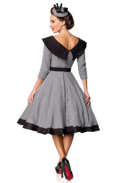 Karierte Swing-Kleid mit dreiviertel Ärmeln