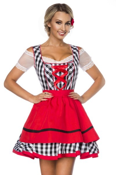Klassisches Trachten-Minidirndl rot kariert