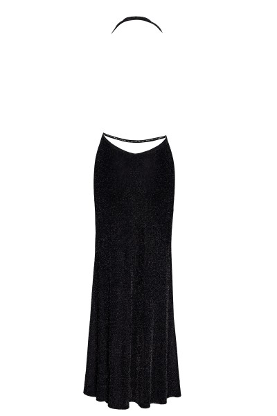 Kleid aus Tüll mit Silberfäden schwarz