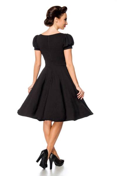 Kleid mit Puffärmeln in schwarz