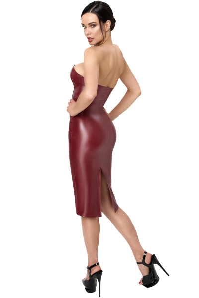 Korsett Midikleid mit Rockschlitz