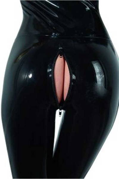 Sexy Clubwear Catsuit mit Stehkragen schwarz