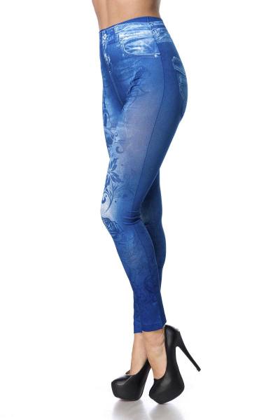 Leggings in Jeansoptik blau