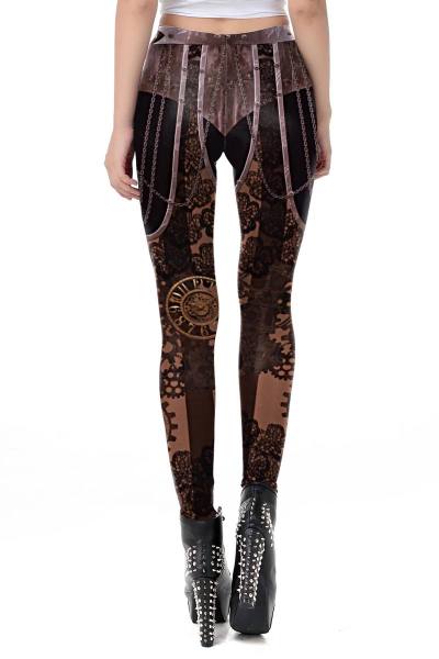 Leggings mit Steampunkdruck