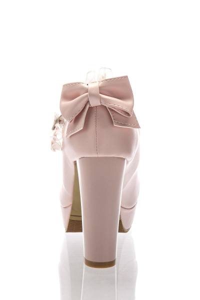 Mary Jane Pumps mit Plateau rosa