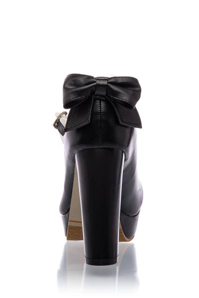 Mary Jane Pumps mit Plateau schwarz