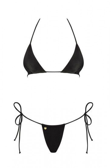 Mikro Neckholder Bikini in schwarz