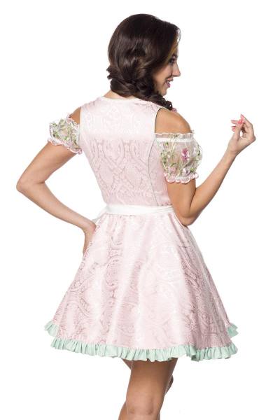 Mini Unterbrustdirndl mit Netz Schürze rosa
