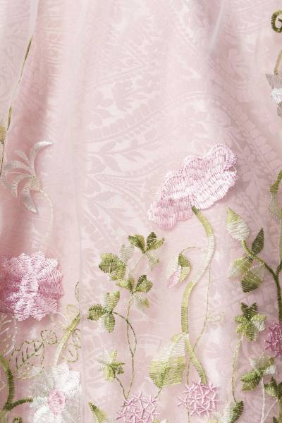 Mini Unterbrustdirndl mit Netz Schürze rosa
