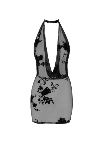Minikleid aus Netzmaterial mit Kette