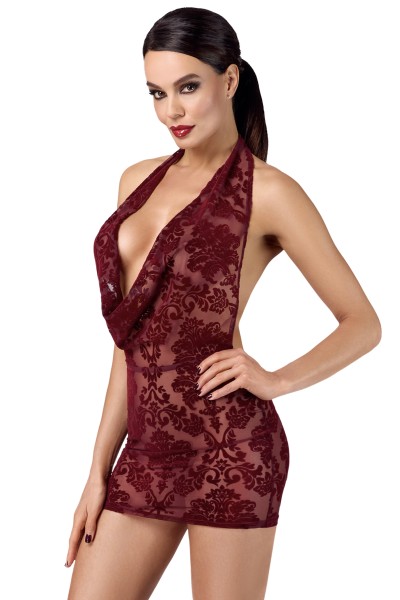 Minikleid mit Wasserfallausschnitt