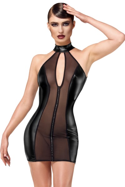 Minikleid schwarz mit Strassband