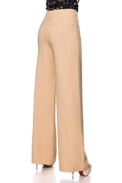 Marlenehose beige mit Eingriffstaschen