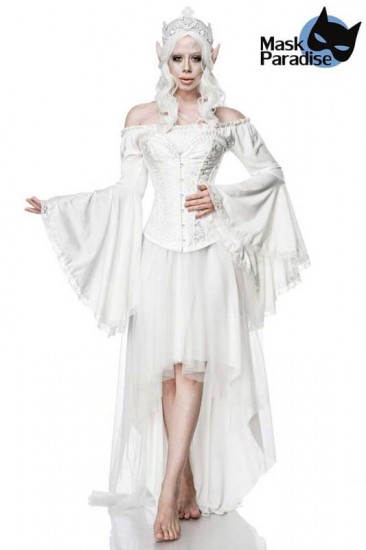 Mystische Elf Queen Kostüm in Weiß