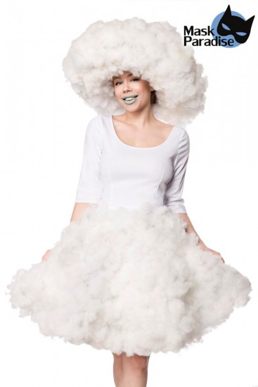 Pompöser Cloud Girl Kostüm weiß