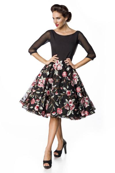 Premium besticktes Vintage Swingkleid