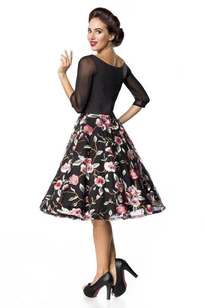 Premium besticktes Vintage Swingkleid