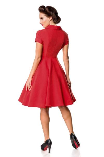 Premium Retrokleid Rot mit kurze Ärmel