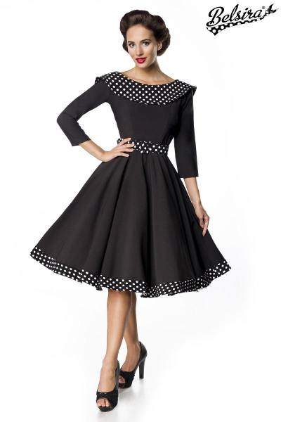 Premium Swing-Kleid mit Kragen