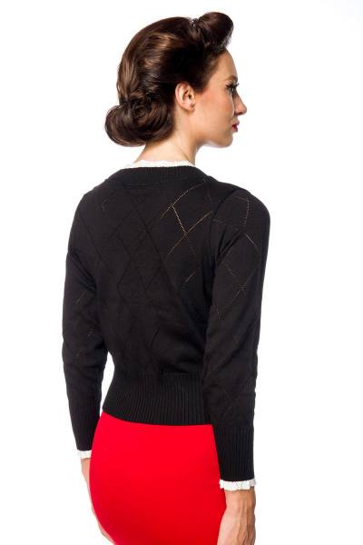 Retro Strickjacke schwarz